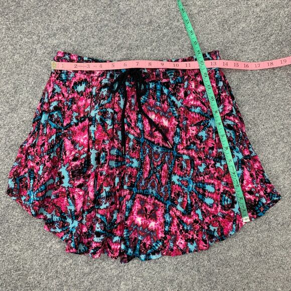 Vans Dom Draw Mini Skirt Womens S Small Drawstring Flowy Summer Floral Pockets - Picture 5 of 10